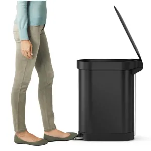 Урна Atma Slim 45 л с педалью черная матовая мешки N CW2098, Контейнери та урни - фото 2
