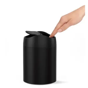 Урна ATMA Mini 1.5 л чорна нержавіюча сталь CW2100, Контейнери та урни