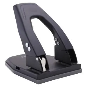 Дырокол металлический Deli на 2 отверстия 25 листов E0139, Дыроколы