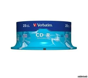 Диск CD-R 700Mb.52х 80min Cake 25 Extra d.33690.052 Verbatim