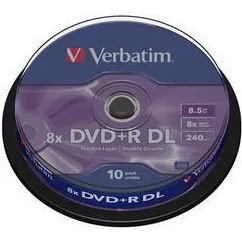 Диск Verbatim DVD-R 8.5 Gb 8 Double Layer Cake 10 d.43666 - Фото 2