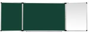 Доска ABC-Office комб. мел-маркер (100х300) в рамке X-line, трехсекционная 812030