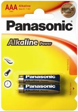 Элемент питания (батарейки) Panasonic ALKALINE POWER AAA LR3 LR03REB-2BP