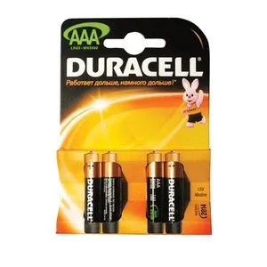 Элемент питания (батарейки) DURAСELL Basic AAA LR03 (4+1шт) Китай 0157264