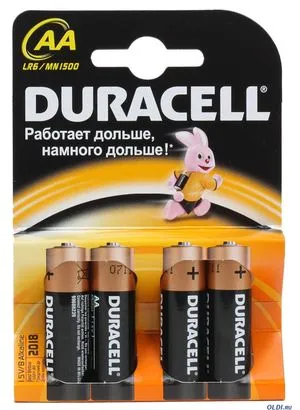 Элемент питания (батарейки) DURAСELL Basic AA LR6 (4+1шт) Китай 0157244