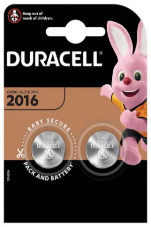 Элемент питания батарейка DURACELL DL2016 DSN 2шт s.5010969, Батарейки