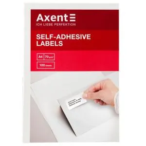 Этикетки с клейким слоем AXENT 105x42,3-14шт/л 2474-A, Этикетки самоклеющиеся