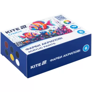 Фарби акрилові 6 кол 20 мл Kite Creative K-271
