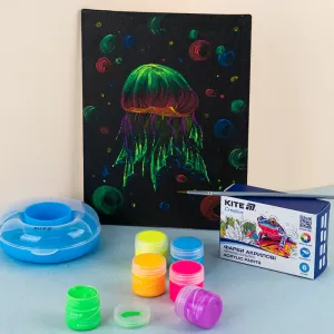 Фарби акрилові неонові 6 кол 20 мл Kite Creative K-274 - Фото 5