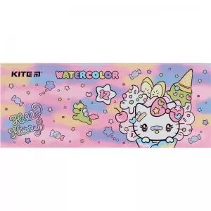 Фарби акварельні напівсухі Kite Hello Kitty HK23-041 б/п 12 кольорів