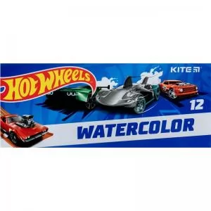 Фарби акварельні напівсухі Kite Hot Wheels HW23-041 б/п 12 кольорів