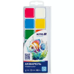 Фарби акварельні 12 кол Kite Classic K-061