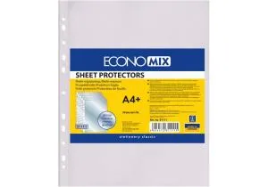 Файл для документів Economix А4+ 30 мкм глянець фактура 20 шт/уп E31111, Файли