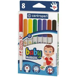 Фломастери CENTROPEN 8660 Baby набір 8 шт 8660/08, Фломастери