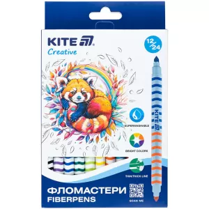 Фломастери двосторонні 12шт Kite Creative K-1151