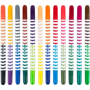 Фломастеры двухсторонние 12шт Kite Creative K-1151 - Фото 1