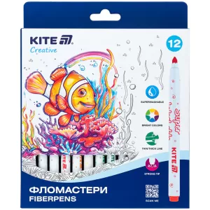 Фломастери 12 шт Kite Creative Superwashable K-1152