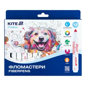 Фломастери 12 шт Kite Creative Superwashable Jumbo K-1155