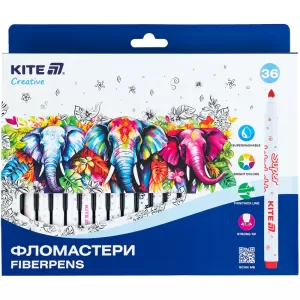 Фломастери 36 шт Kite Creative Superwashable K-1154