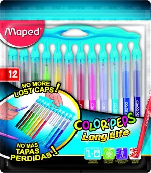 Фломастеры COLOR PEPS LONG LIFE Innovation 12 цвет Maped MP.845045