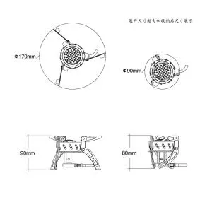 Газовий пальник BRS нержавіюча сталь BRS-107, Газові пальники - фото 3
