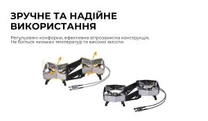 Газовая горелка BRS двойная нержавеющая сталь BRS-32, Газовые горелки - фото 8