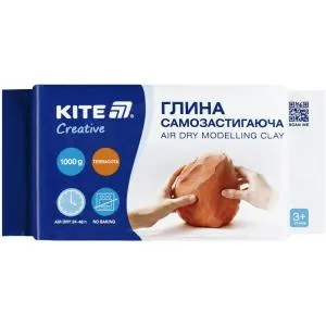 Глина самозастывающая Kite Creative терракотовая 1000 гр K-290-1, Пластилин