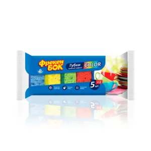 Губки кухонные ФРЕКЕН БОК 5+1шт COLOR с волнистой поверхностью fb.30824, Мочалки и скребки