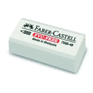 Резинка Faber-Castell 7086-48 БЕЛАЯ ВИНИЛ ЭКОНОМ 188648, Ластики