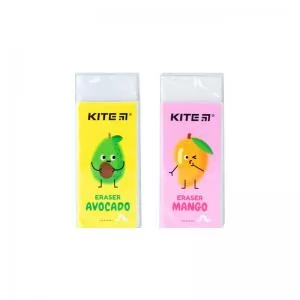 Ластик Kite Fruits прямоугольной формы в картонном держателе ассорти K21-375