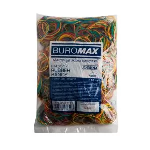 Резинки для денег Buromax JOBMAX 1000 г ассорти BM.5517