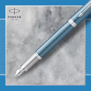 Ручка перьевая Parker IM 17 Premium Blue Grey CT FP F 24 911 - Фото 4