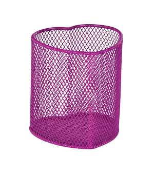 Подставка для ручек сердце 90х90х100 мм металлическая розовый ZB.3102-10 Zibi