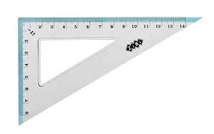 Комплект: лінійка 25см 2 косинця транспортир Zibi ZB.5681 - Фото 2