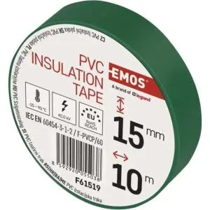 Ізоляційна стрічка EMOS PVC 15/10 WHITE F61511, Скотч - фото 11