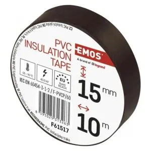 Ізоляційна стрічка EMOS PVC 15/10 WHITE F61511, Скотч - фото 12