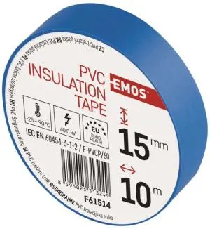 Ізоляційна стрічка EMOS PVC 15/10 WHITE F61511, Скотч - фото 16