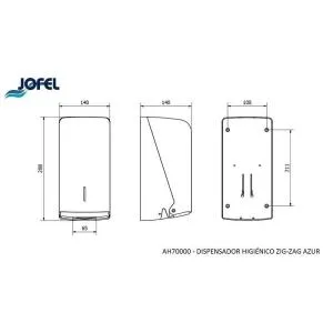 Диспенсер для туалетного паперу JOFEL у листах пластиковий білий AH70000, Тримачі туалетного паперу - фото 1