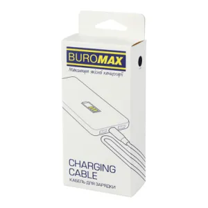 Кабель Buromax нейлоновый магнитный Type-C for Type-C 65 W с передачей данных черный 1 м BM.0603, Кабели для зарядки