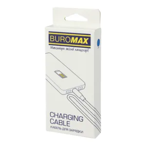 Кабель Buromax силиконовый Type-C for Type-C 65W с передачей данных белый 1 м BM.0608, Кабели для зарядки