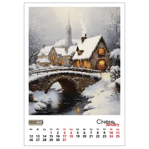 Календарь настенный 2026 год А2 1 пружина Buromax Fairytale landscapes BM.210651, Календари