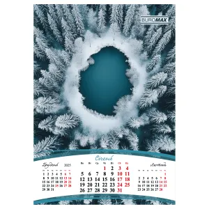 Календарь настенный 2026 год А2 1 пружина Buromax Seasons of the year BM.210652, Календари