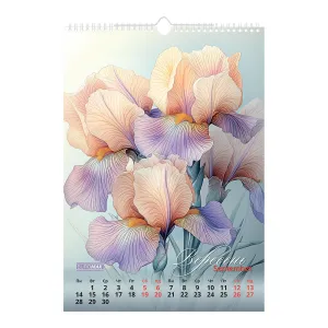 Календар настінний 2026 А3 1 пружина Buromax Flowers BM.210604, Календарі - фото 9