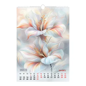 Календар настінний 2026 А3 1 пружина Buromax Flowers BM.210604, Календарі - фото 1