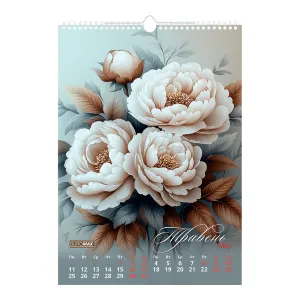 Календар настінний 2026 А3 1 пружина Buromax Flowers BM.210604, Календарі - фото 5