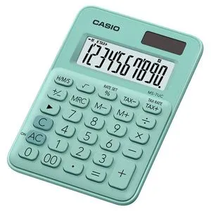 Калькулятор настольный 10-разрядный Casio MS-7UC-GN-S-EC светло-зеленый