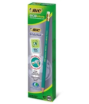 Карандаш графитовый Evolution с ластиком Bic 655HB bc8803323 - Фото 1