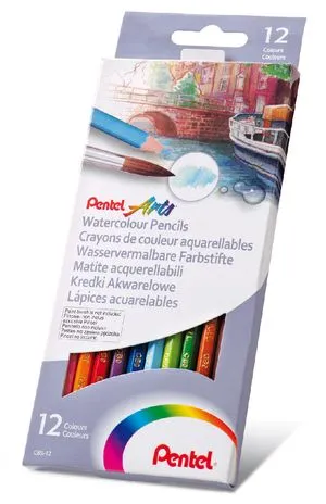 Карандаши акварельные 12 шт. Pentel СВ9-12U