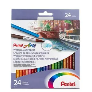 Карандаши акварельные Watercolour Pencils 24 цвета Pentel СВ9-24U