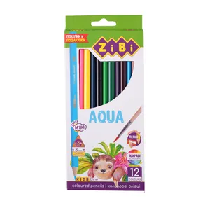 Карандаши цветные акварельные AQUA, 12 штук, KIDS LINE ZiBi ZB.2475